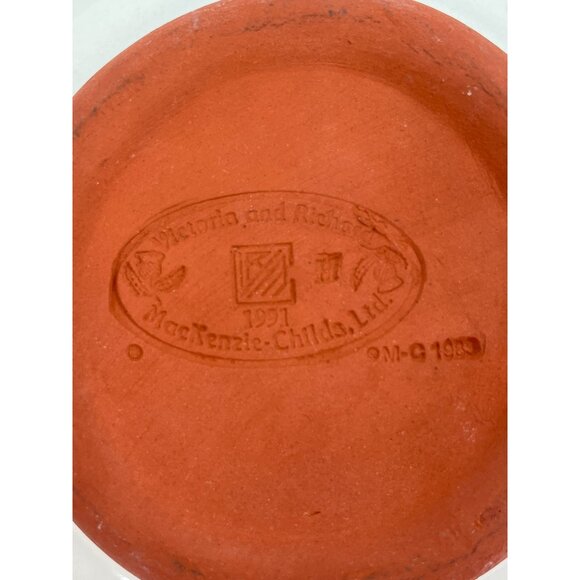 MackenzieChilds 1991 Hand-Painted Ceramic Salad Bowl Madison - Picture 4 of 6